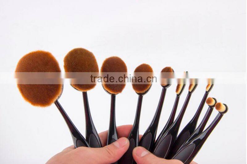 Pro Oval Brush Makeup Cosmetic Foundation Liquid Cream Powder Blush Pigment Tool