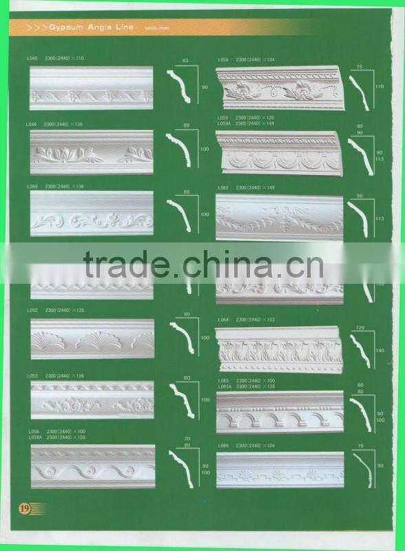 glass fiber reinforced gypsum cornice for ceiling