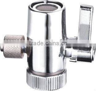 faucet diverter valve with metal/plastic handle,One Way Diverter valve with switch for RO Water System,fittings