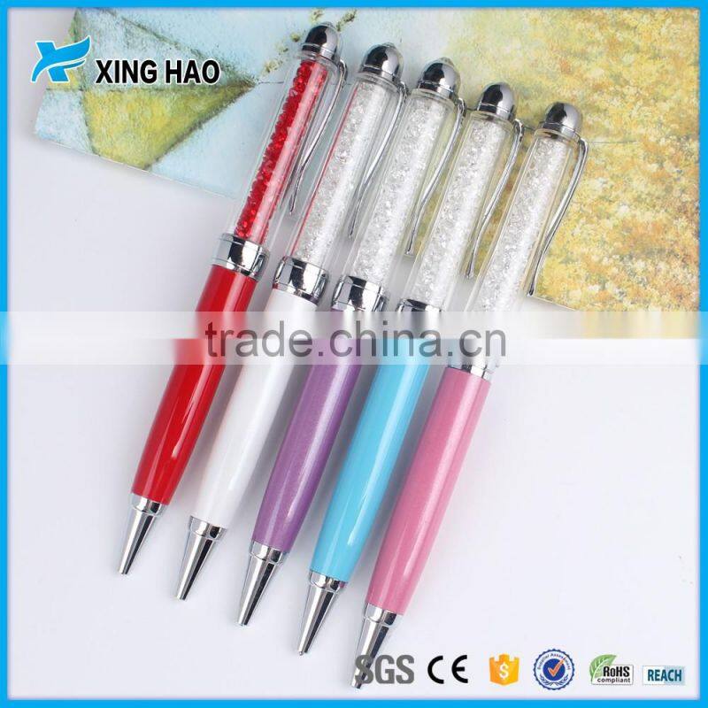 Multicolor metal crystal ball pen with your logo for girl gift