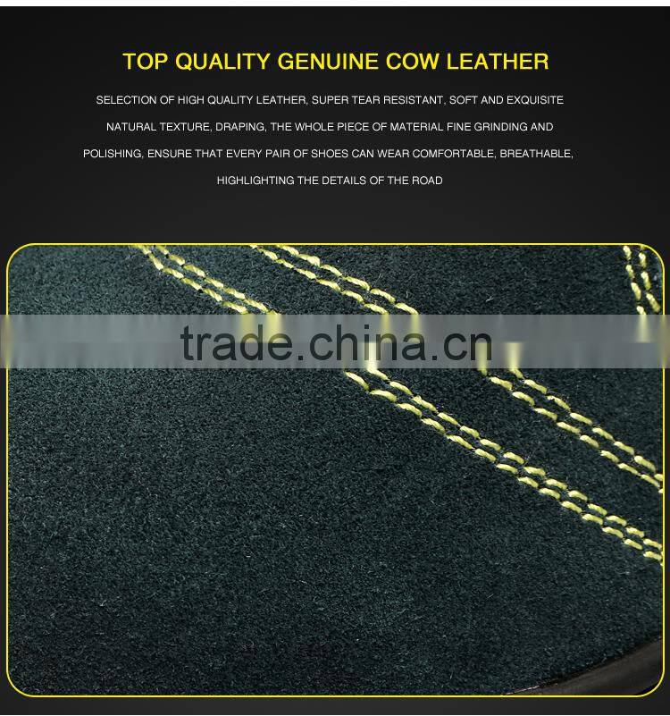 Factory high quality genuine leather rubber sole safety shoes