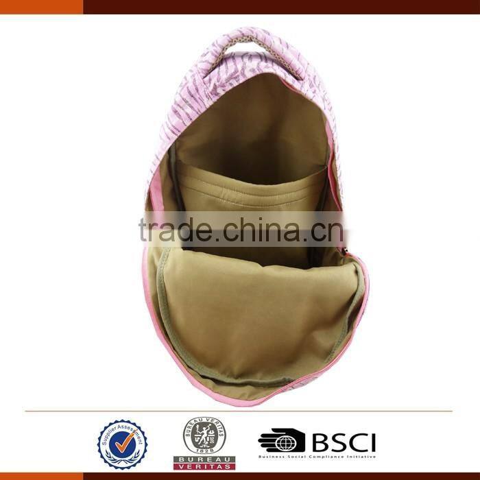 Canvas Quilted Leisure Backpack for College Girls with Laptop Compartment