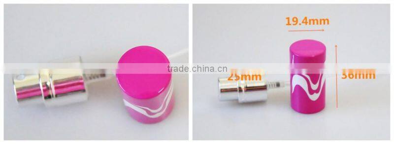 Colourful crimp aluminum pump atomizers and cap