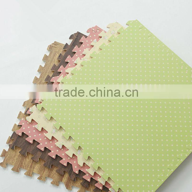 natural wood grain eva floor mat for house hold