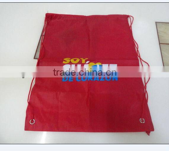201D Polyester Logo Customized Backpack Drawstring Bag