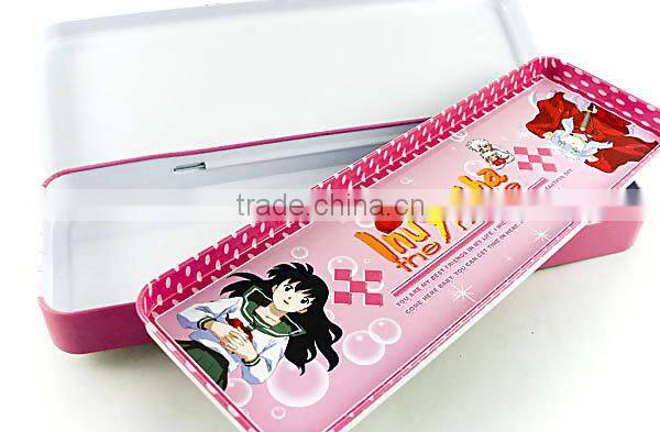 Two-layer tin pencil case