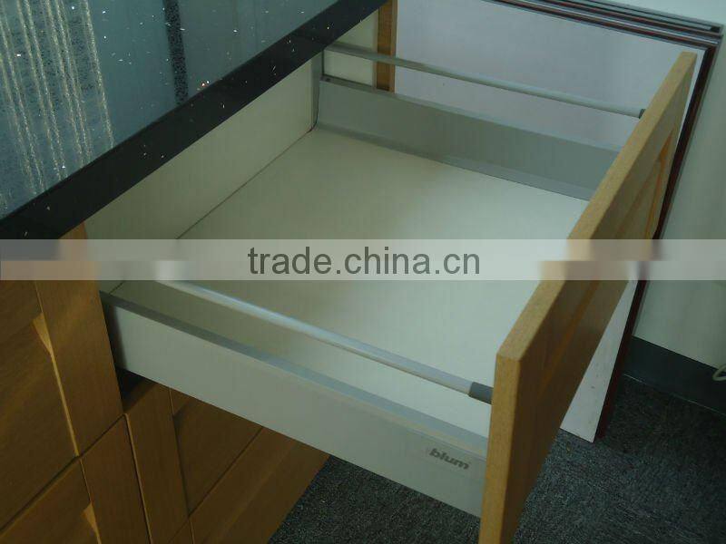 Timber veneer kitchen cabinet handle free design