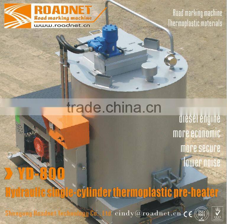 Pre-heater for thermoplastic paints