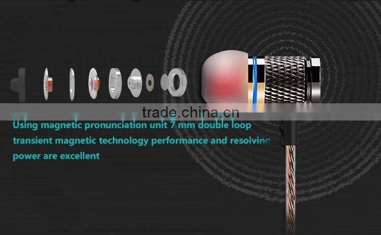 New KZ-ED2 Professional In-Ear Earphone 7MM Anti-noise Microphone Metal Heavy Enthusiast Bass Sound Music Headset