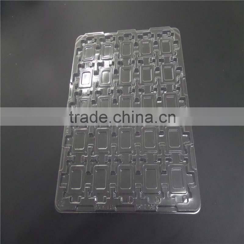 clear plastic rectangular tray