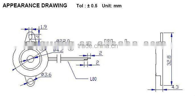 23mm 85db Piezo Buzzers LGE2320
