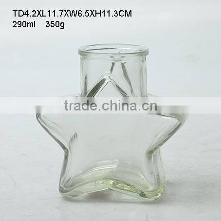 Glass Star Bottle with Cork