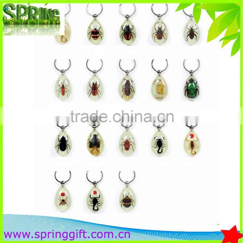 funky keychains,amber keychain, insect keychain