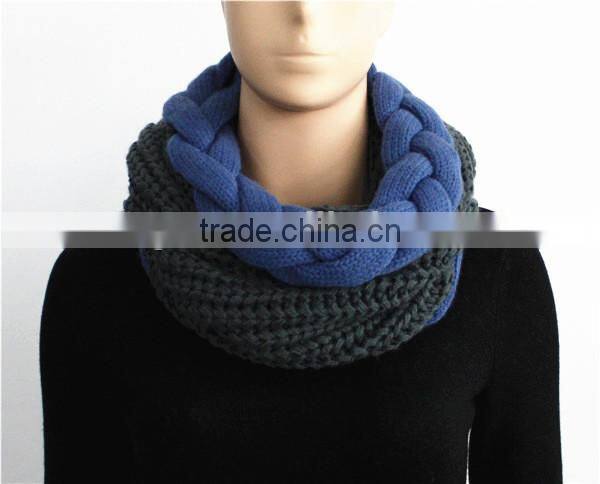 Knitted Snood with Braid