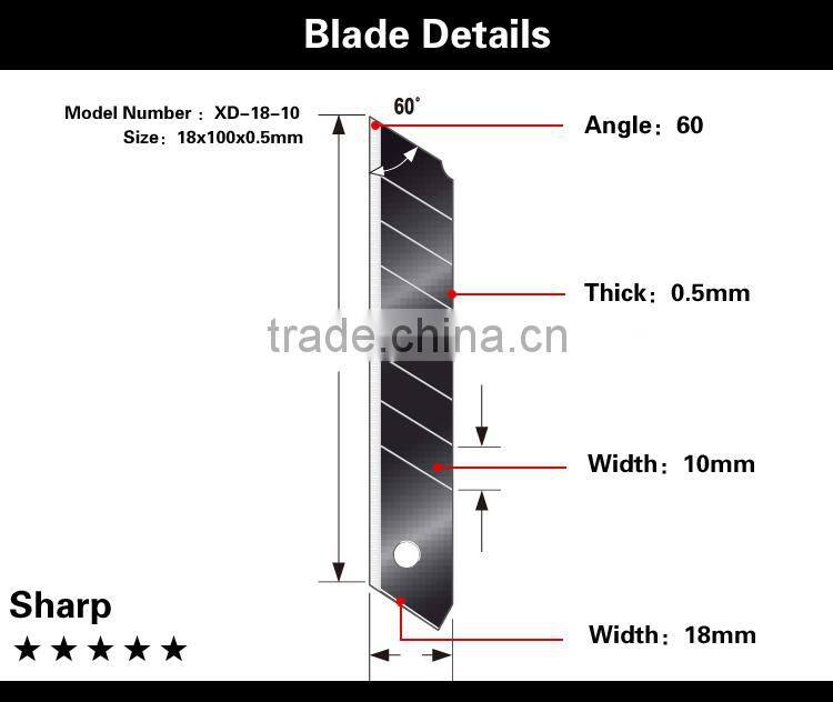 tool cutter Auto Retractable Safety Hook blade Aluminium Alloy with screw lock Cutter Knife