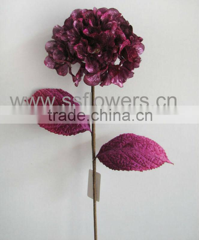 Christmas Items , Christmas Flower 27" Single Hydrangea Spray
