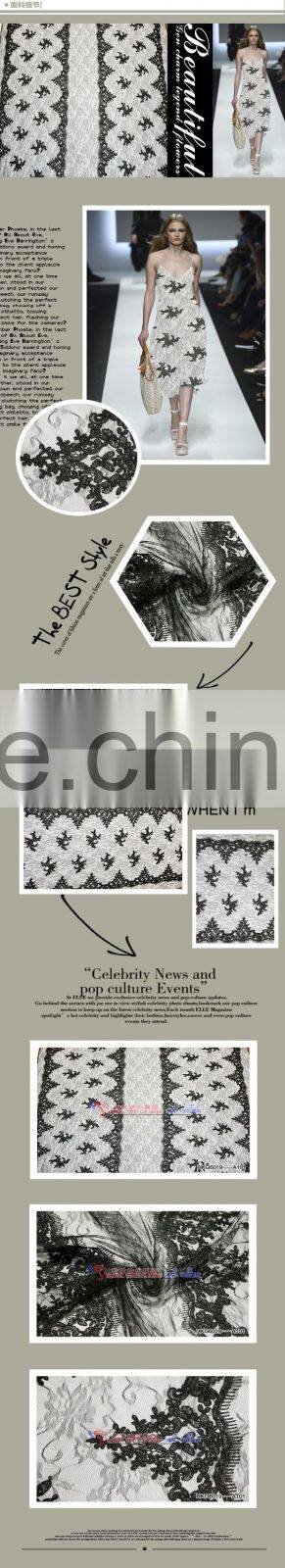 Fashion Embroidery Designs Special Cord Lace Fabric For Home Textile