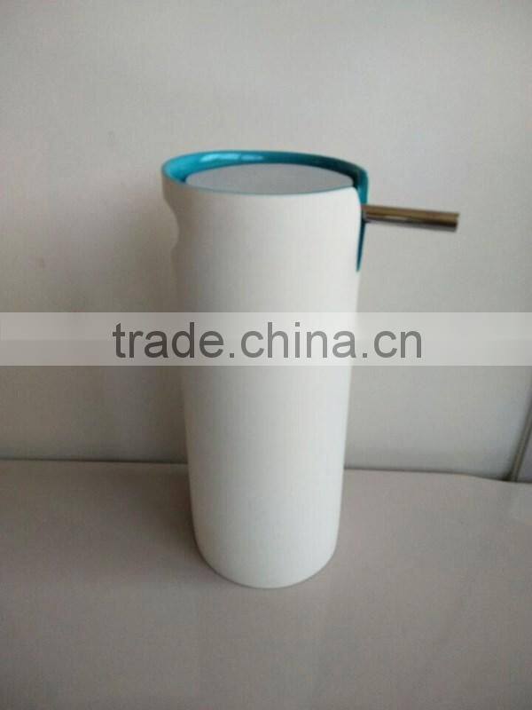 Glossy Glaze Ceramic 4-Piece Environmental Bathroom Accessory Set, Colorful Collection