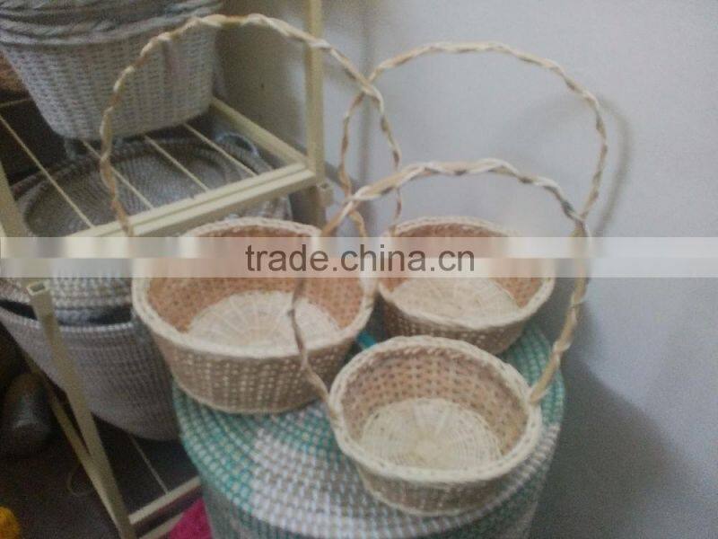Bamboo baskets for flowers, Rattan flowers baskets