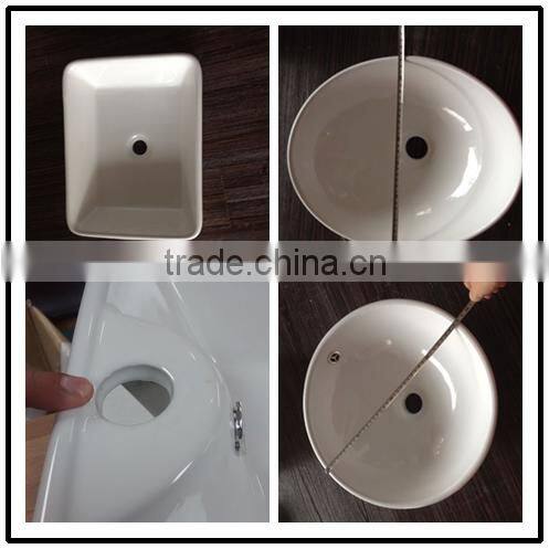 flower shape ceramic white color art basin