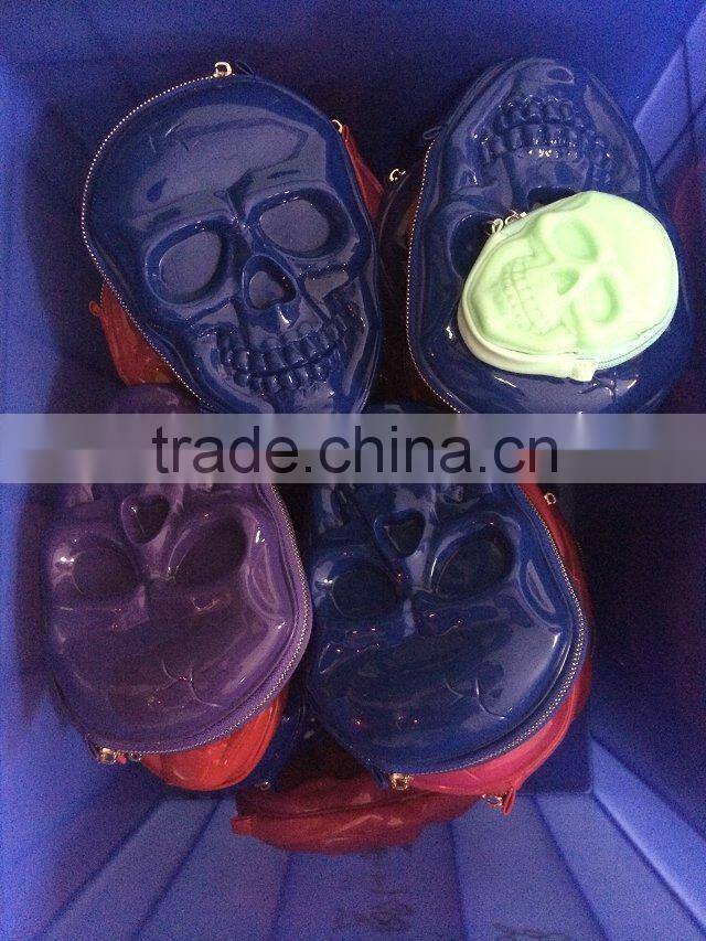 Silicone Smart Wallet PVC Promotion Gift Girls Fancy Bags, with metal strap and Rose Shaped