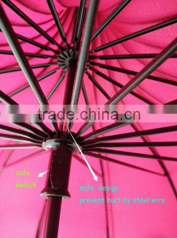 semi-automatic umbrella with tower shape, pagoda umbrella, special umbrella