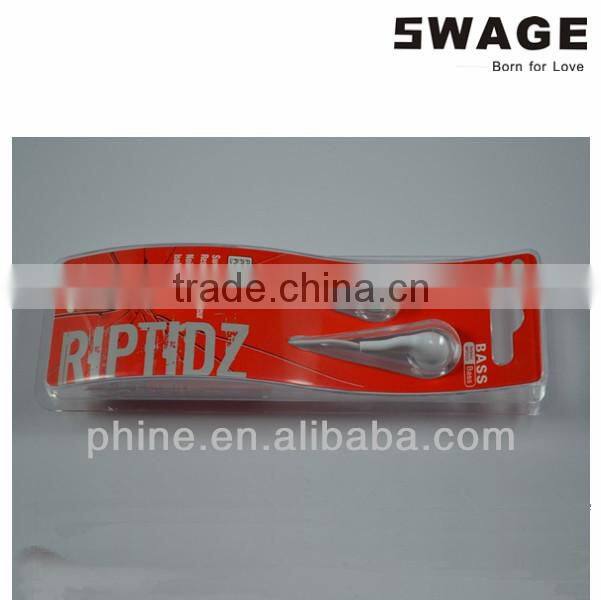 PH-E01 2014 new fashion plastic OEM Custom Design in ear mp3 Rose Earbud and Earphone with mic Earpod