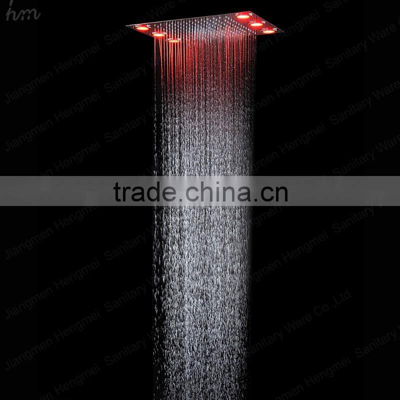 hidden mounted bath shower mixer led/rain shower faucet set for accessories with hand help shower head