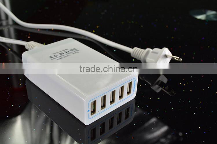 Hot new product 2015 5 port usb travel charger