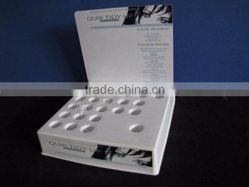 customized cosmetics plastic display stand, plastic tray, blister packaging