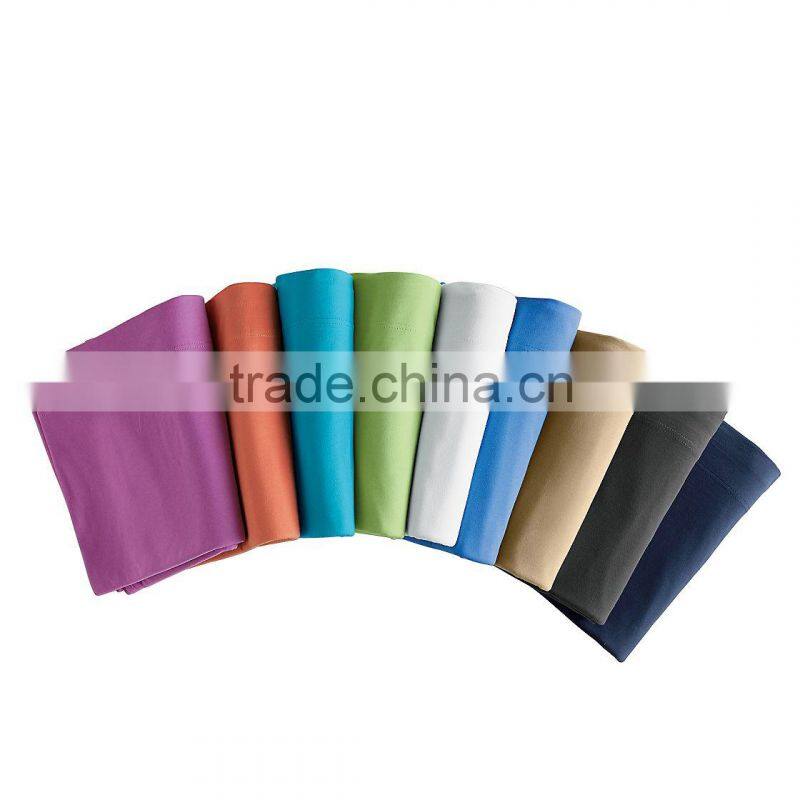 Solid Bed Sheet Fitted Sheet Pocket Bedding Polyester Cotton Choose Color & Size