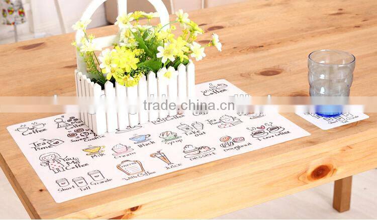 table mat plastic ,pp thin placemat