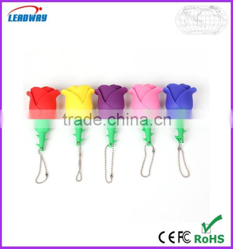 new products 2016 rose shape novelty usb,best gift for Valentine's Day