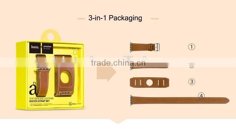 New 1:1 Original Quality Cuff Bracelet Strap Leather Watchband for Apple Watch Band 42mm 38mm With Metal Adapters