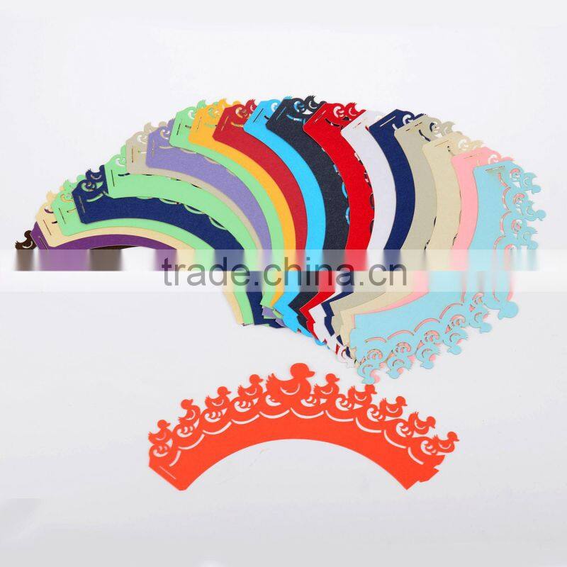 High quality Laser cut cupcake wrapper with customized designs