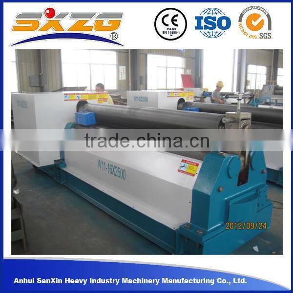 W11 4*1500mm mechanical 3 roller small plate rolling machine