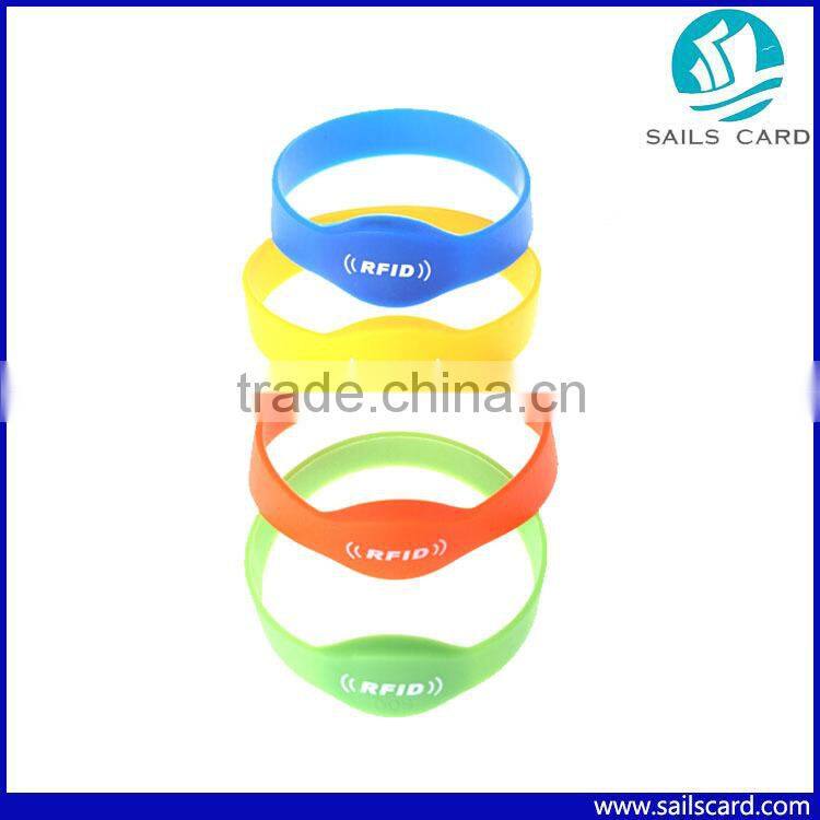 Hi-end Silicone bracelet round silicon wristband for RFID system