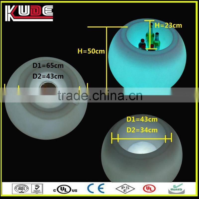 hot selling decorative plastic led flower pots/ planters pot with colorful