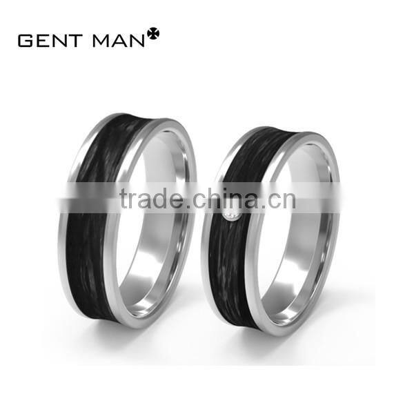 china jewelry gold solid carbon fiber couple ring 925 silver wedding bands wedding rings set for couples