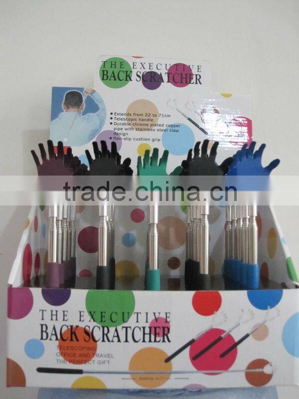 Extendable Hand shape Stainless Steel Handle Back Scratcher With Colorful Head & Handle