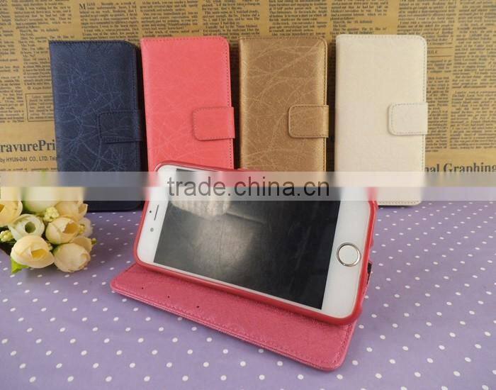 leather flip case for iphone 6 PU strong megnetic side flip stand phone accessories for iphone 6 plus wholesale