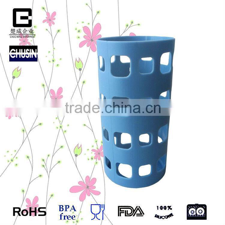 high quality silicone cup sleeve glass bottle sleeve