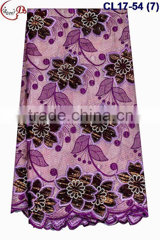 CL17-54 multicolor wonderful flower pattern Organza lace for Halloween dress french lace fabric