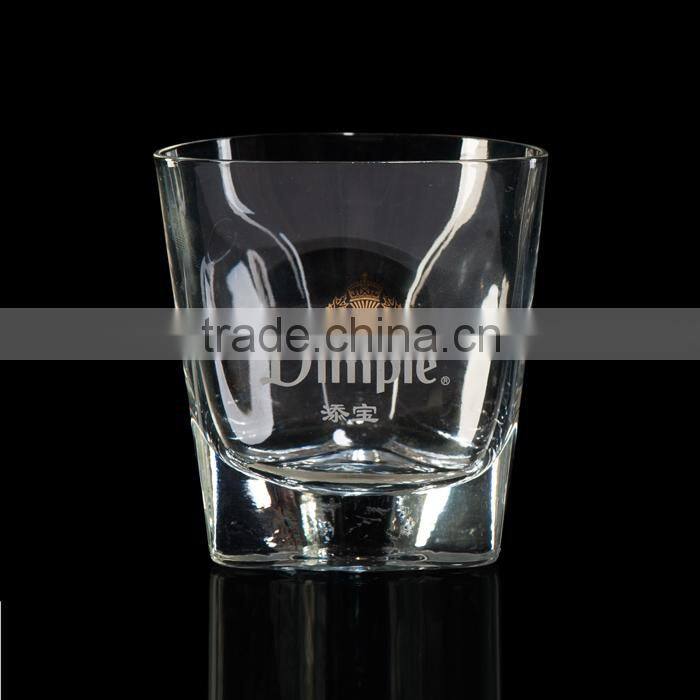 handmade drinking glasses whisky cups 9oz decaled logo