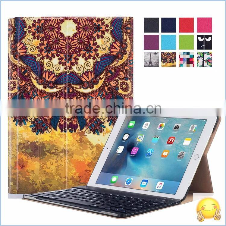 Luxury Business PU Leather Folding Stand cover case for apple ipad pro 9.7'' keyboard case cover