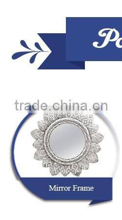 Sliver Home Big Round Metal Compact Mirror