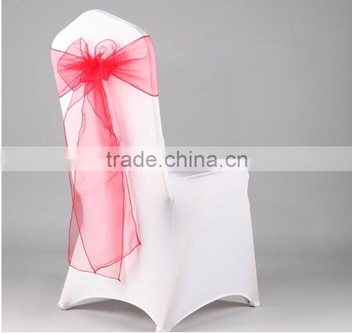 new SHOCKING PINK sheer organza chair sashes wedding party banquet decoration