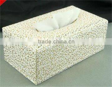 2014 hot sale noble leather tissue box PU cheap napkin box tissue box