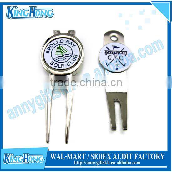 Blank golf divot tool with custom ball marker