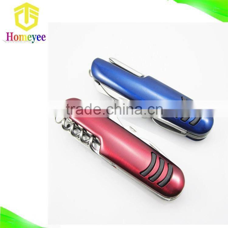 13 in 1 Blue Handle Stainless Steel Knives With Keychain